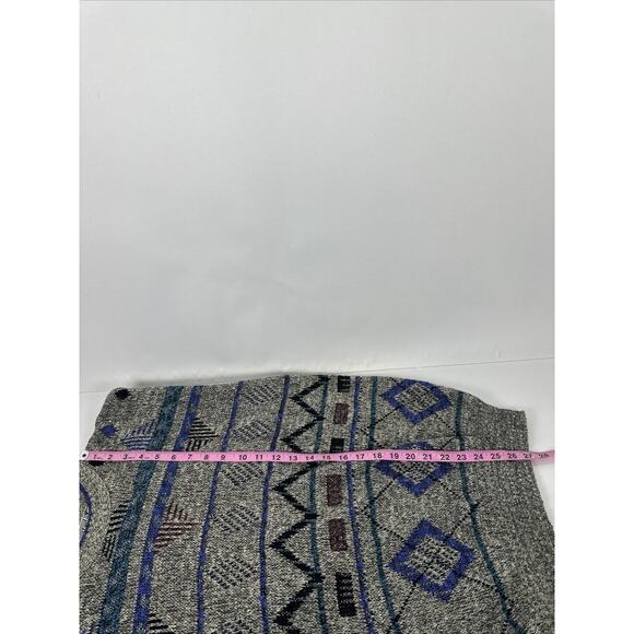 Vintage 80s/90s Method Sweater Mens Geometric Abstract Acrylic Grandpa Grunge - Picture 12 of 12